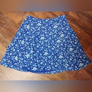 Jaclyn Smith Blue Floral Skirt Sz XL